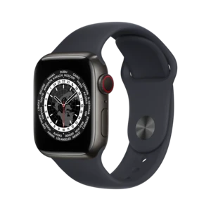 Apple Watch Series 7 - Titanyum - 41mm - Cellular - Gece yarısı