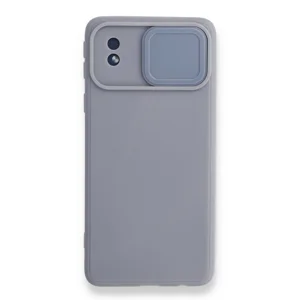 Nettech Samsung Galaxy A01 Core Uyumlu Kızaklı Kamera Korumalı Arka Koruma Kılıf (Gri) NT-87152