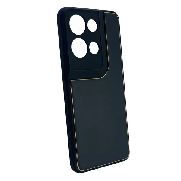Nettech Oppo Reno 8 Pro Uyumlu Coco Leather Seri Arka Koruma Kılıf (Siyah) NT-99657 - 2