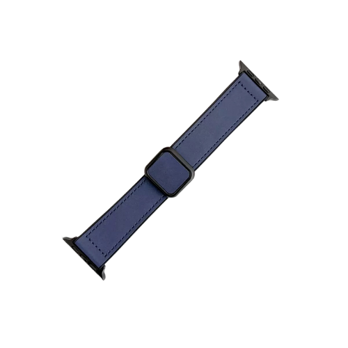 Nettech Apple Watch Series 10 46 mm Uyumlu Deri Kordon (Lacivert) NT-112392
