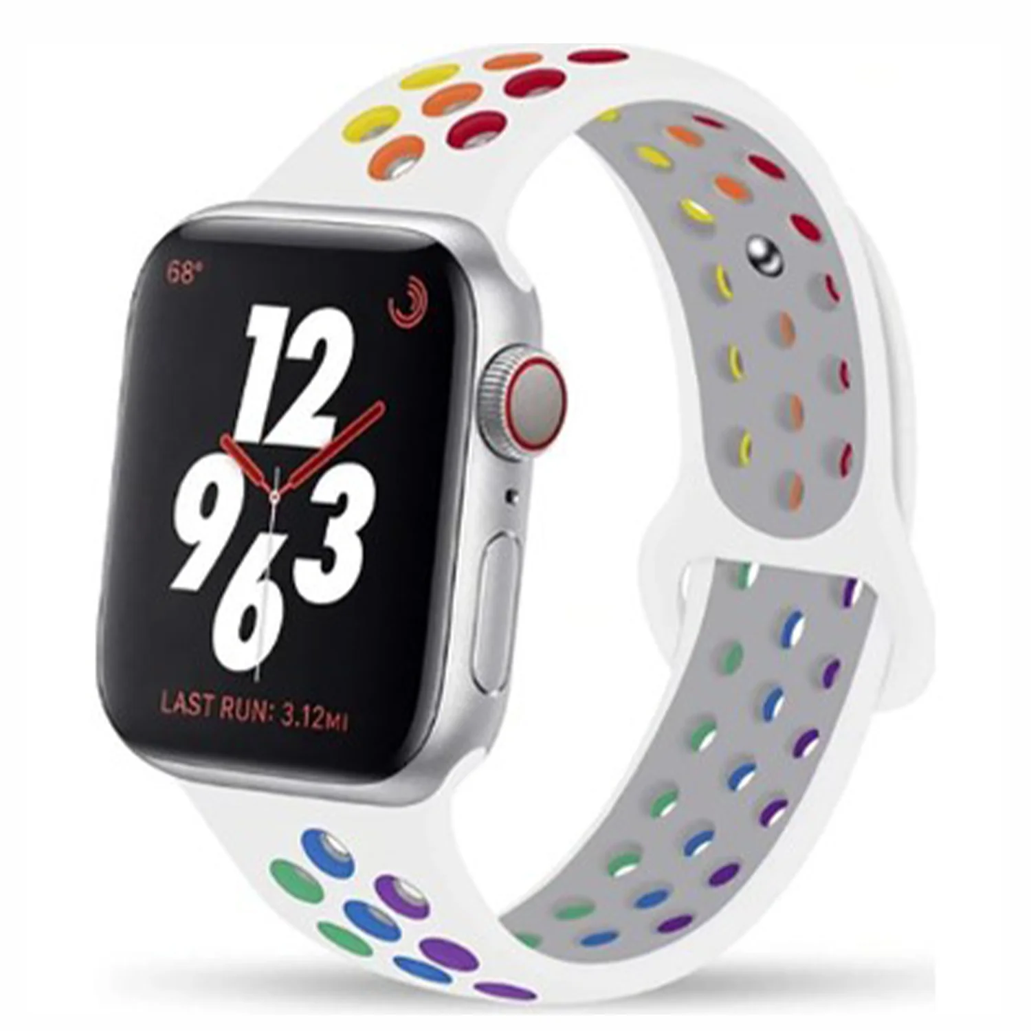 Nettech Apple Watch Seri 40/38 mm Uyumlu Silikon Kordon (Beyaz) NT-98698