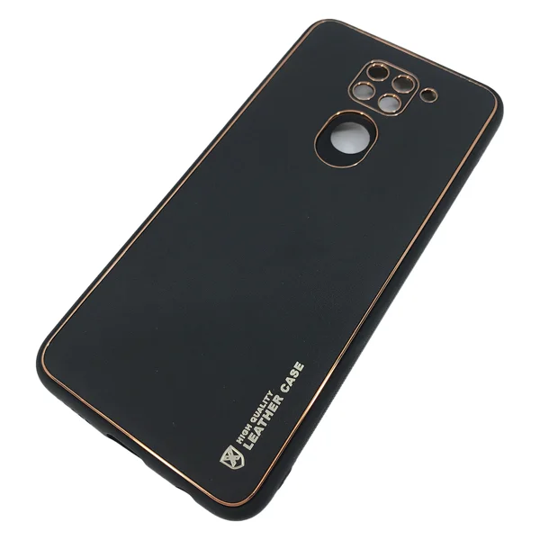 Nettech Xiaomi Redmi Note 9 Uyumlu Coco Leather Seri Arka Koruma Kılıf (Siyah) NT-90567 - 2
