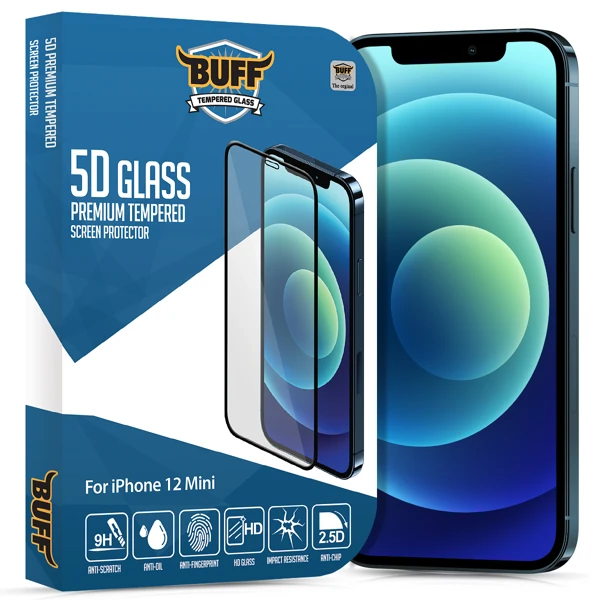 Buff İPhone 12 Mini 5D Glass Ekran Koruyucu
