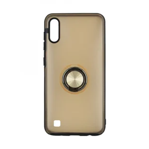 Nettech Samsung Galaxy A10 Uyumlu Armour Yüzüklü Seri Arka Koruma Kılıf (Rose Gold) VR-15000