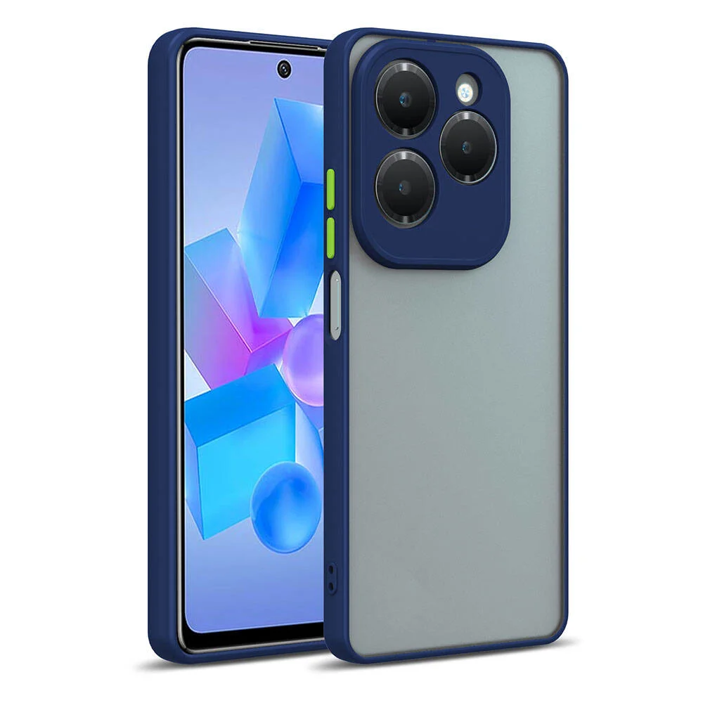 İnfinix Hot 40i Kılıf Zore Hux Kapak - Lacivert