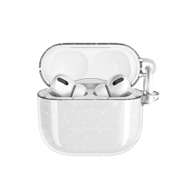 Apple Airpods 4 Zore Allstar Airbag 32 Parlayan Simli Saydam Renkli Kılıf - Şeffaf - 1
