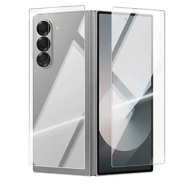 Galaxy Z Fold 6 Zore Etnaa 2in1 Cam Ekran Koruyucu - Şeffaf - 1
