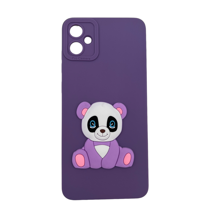 Nettech Samsung Galaxy A05 Uyumlu Maskot Seri Arka Koruma Kılıf (Mor) NT-109763