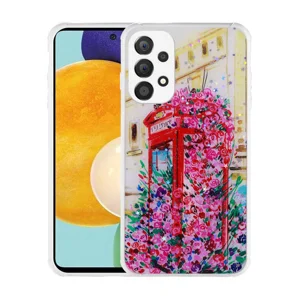 Galaxy A73 Kılıf Simli Desenli Kamera Korumalı Parlak Zore Popy Kapak - Kulübe