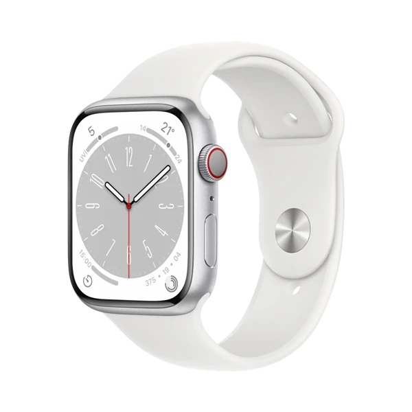 Apple Watch Series 8 - Alüminyum - 45mm - Cellular - Gümüş - 1