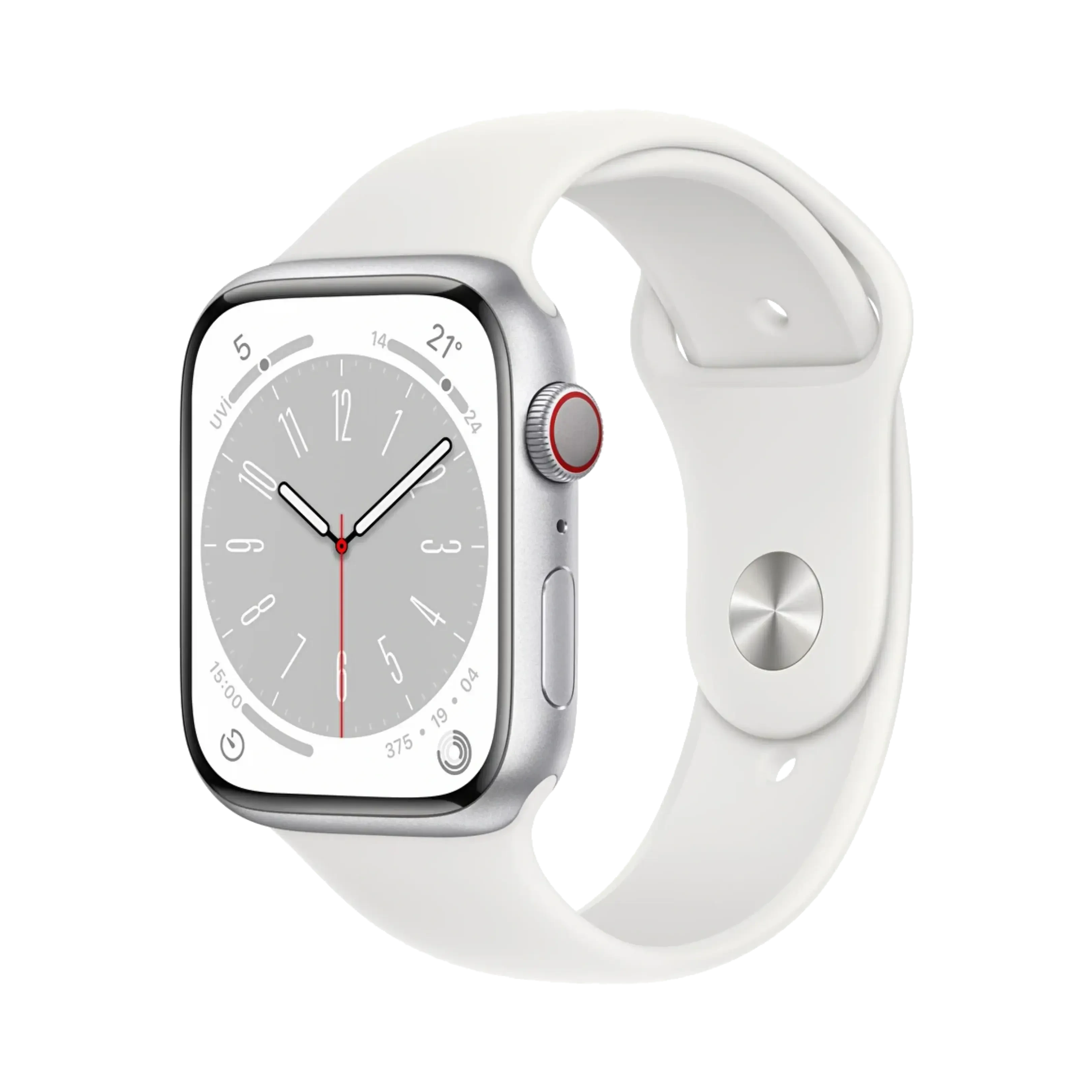 Apple Watch Series 8 - Alüminyum - 45mm - Cellular - Gümüş