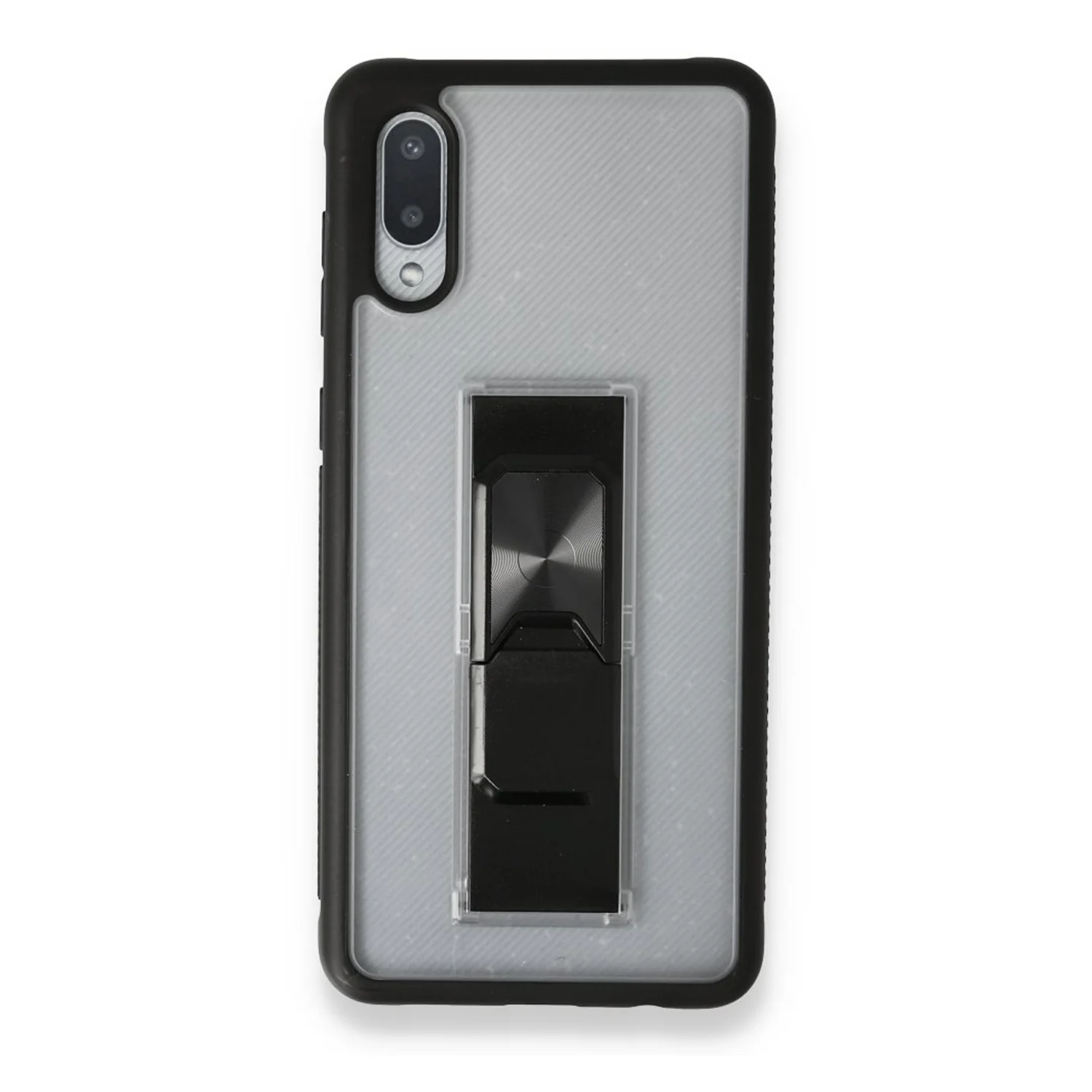 Nettech Samsung Galaxy A02 Uyumlu MicroCase Mıknatıs Yüzüklü Arka Koruma Kılıf (Beyaz) NT-86958