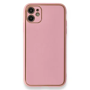 Nettech Samsung Galaxy A04E Uyumlu Coco Leather Seri Arka Koruma Kılıf (Pembe) NT-102141