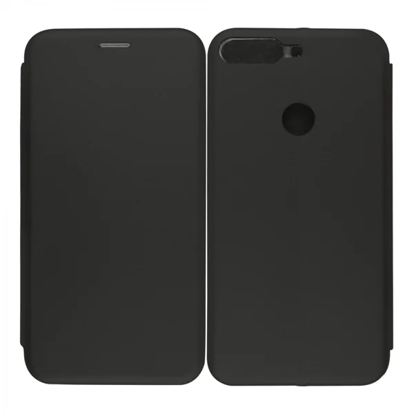 Nettech Huawei Y7 2018 Uyumlu Lüx Seri Kapaklı Kılıf (Siyah) VR-18149 - 1