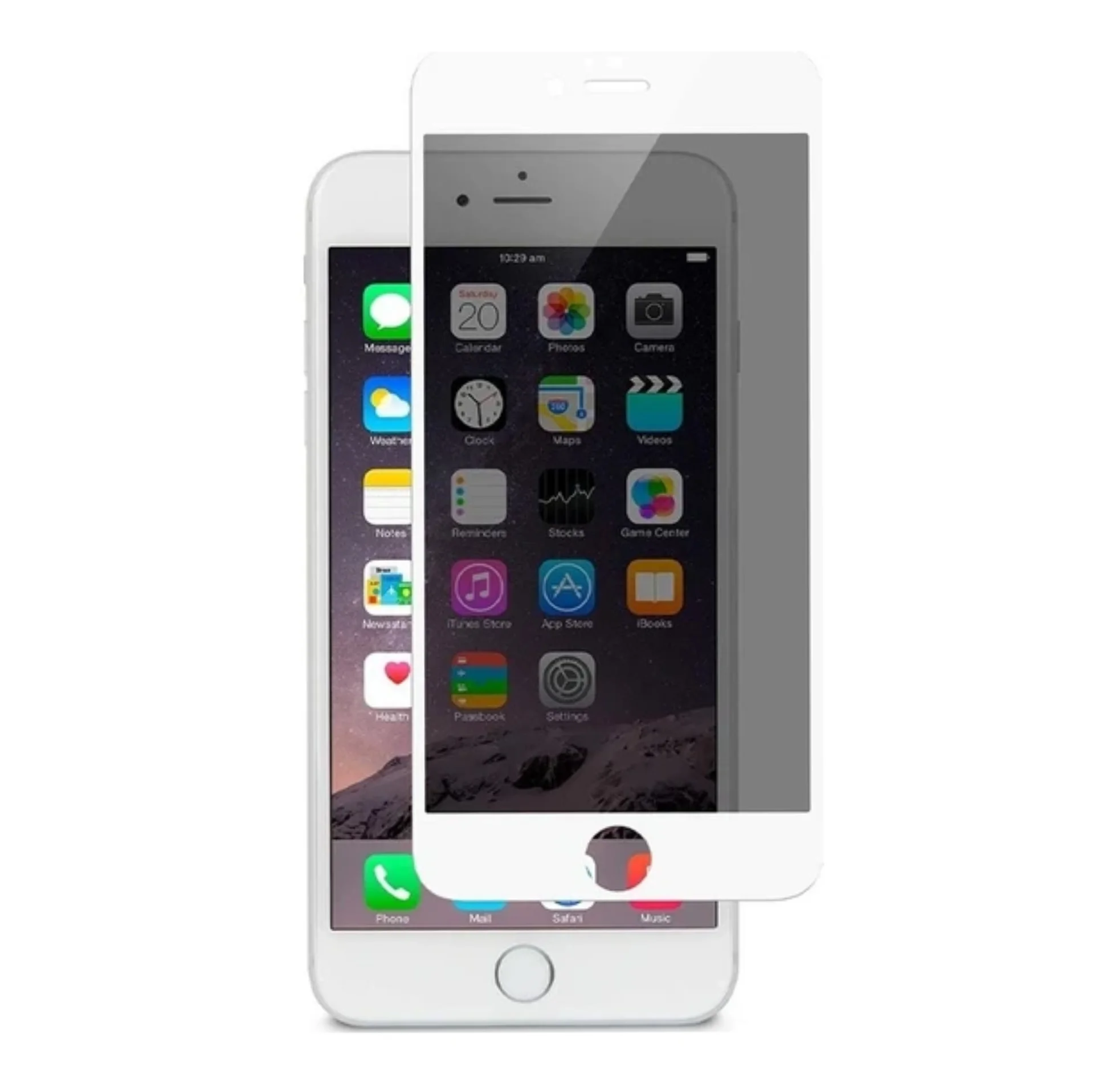Nettech Apple iPhone 6S Uyumlu Ön Koruma Hayalet Seramik Nano Ekran Koruyucu (Beyaz) NT-95535