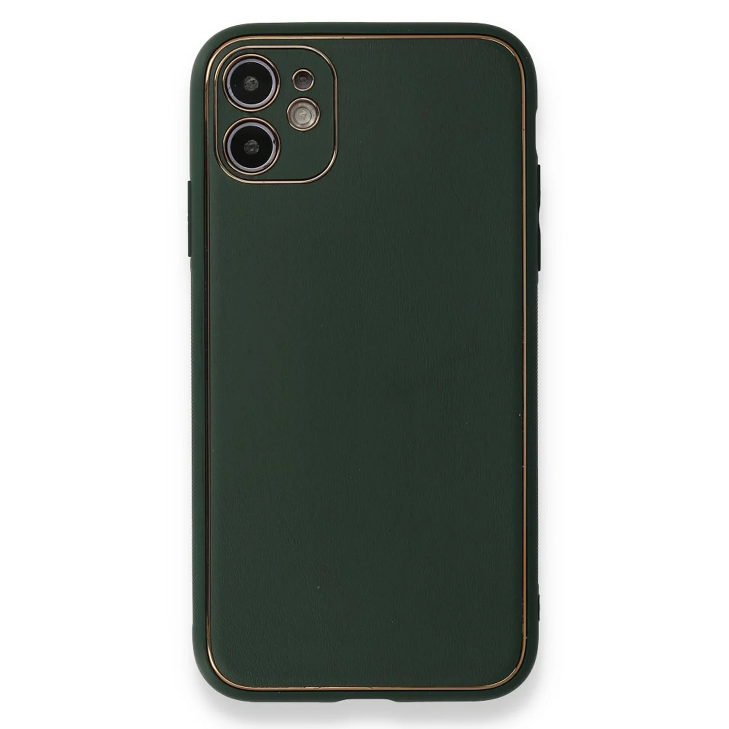 Nettech Apple iPhone 11 Uyumlu Coco Leather Seri Arka Koruma Kılıf (Yeşil) NT-84711