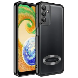 Galaxy A54 Kılıf Kamera Korumalı Logo Gösteren Zore Omega Kapak - Siyah