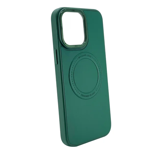 Nettech Apple iPhone 13 Pro Uyumlu Manyetik Deri Magsafe Seri Arka Koruma Kılıf (Yeşil) NT-101385 - 2