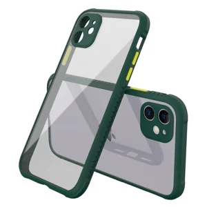 Nettech Apple iPhone 12 Uyumlu Kamera Lens Korumalı Arka Koruma Kılıf (Yeşil) NT-85232