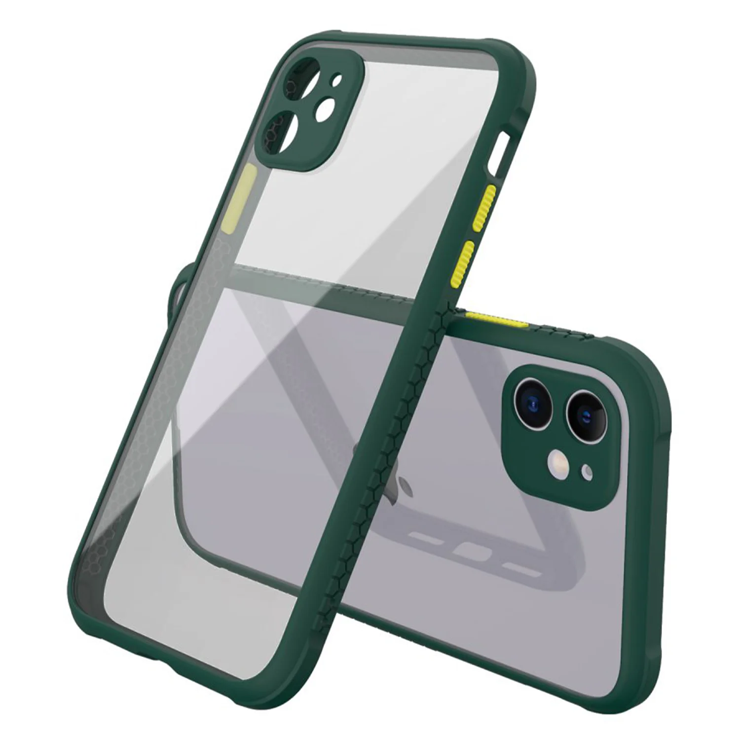 Nettech Apple iPhone 12 Uyumlu Kamera Lens Korumalı Arka Koruma Kılıf (Yeşil) NT-85232