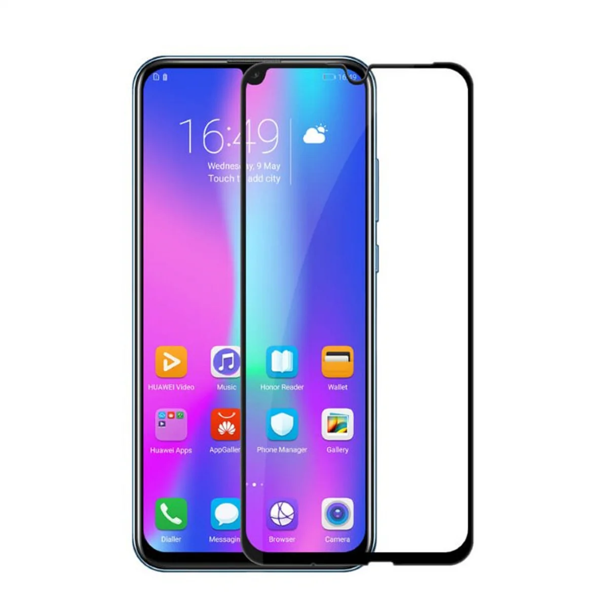 Nettech Huawei P Smart 2019 Uyumlu Ön Koruma Seramik Nano Ekran Koruyucu (Siyah) VR-14039