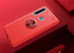 Galaxy A9 2018 Kılıf Zore Ravel Silikon Kapak - Kırmızı