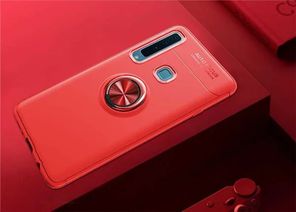 Galaxy A9 2018 Kılıf Zore Ravel Silikon Kapak - Kırmızı - 1