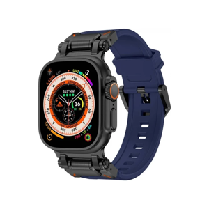 Nettech Apple Watch Seri 44/42 mm Uyumlu Silikon Kordon (Lacivert) NT-110235