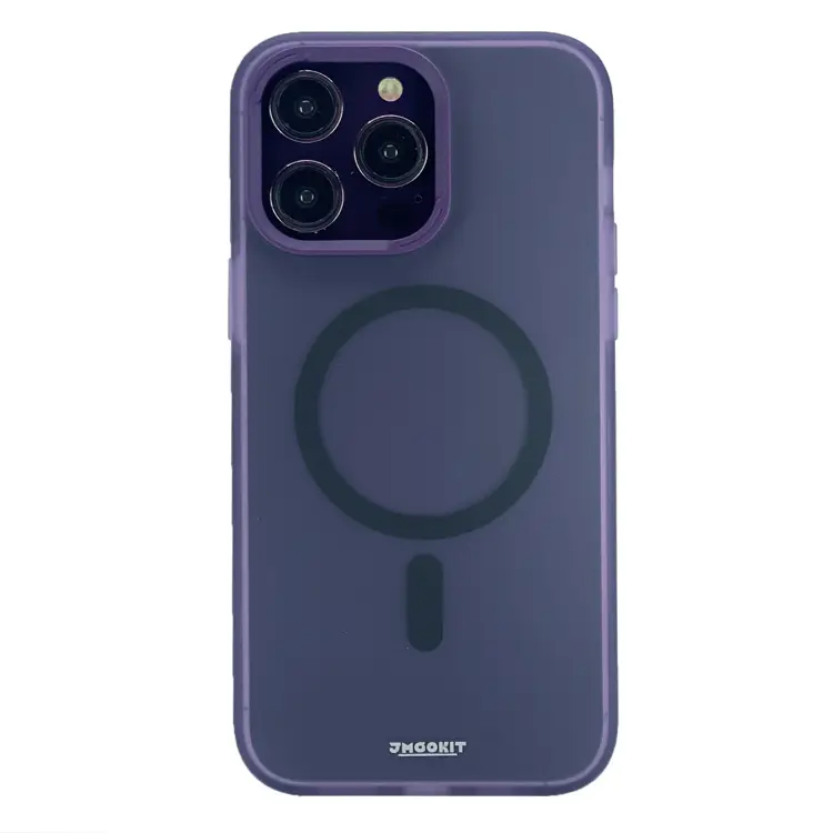 Nettech Apple iPhone 14 Pro Uyumlu Zırh Jmookit Magsafe Arka Koruma Kılıf (Mor) NT-101233