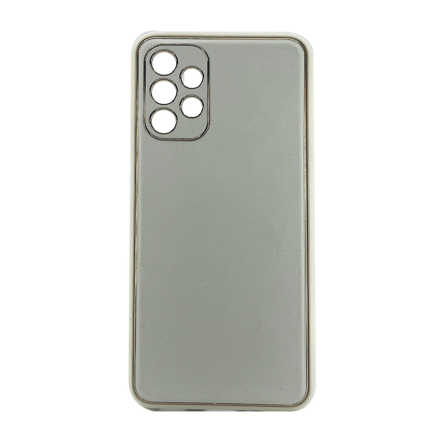 Nettech Samsung Galaxy A13 Uyumlu Coco Leather Seri Arka Koruma Kılıf (Gold) NT-99903