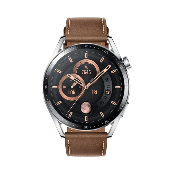 Huawei Watch GT3 Classic - Paslanmaz Çelik - 46mm - GPS - Kahverengi - 2