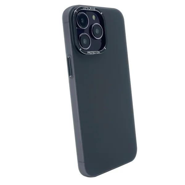 Nettech Apple iPhone 14 Pro Max Uyumlu Metal Çerçeveli Stil Seri Arka Koruma Kılıf (Siyah) NT-101664 - 2