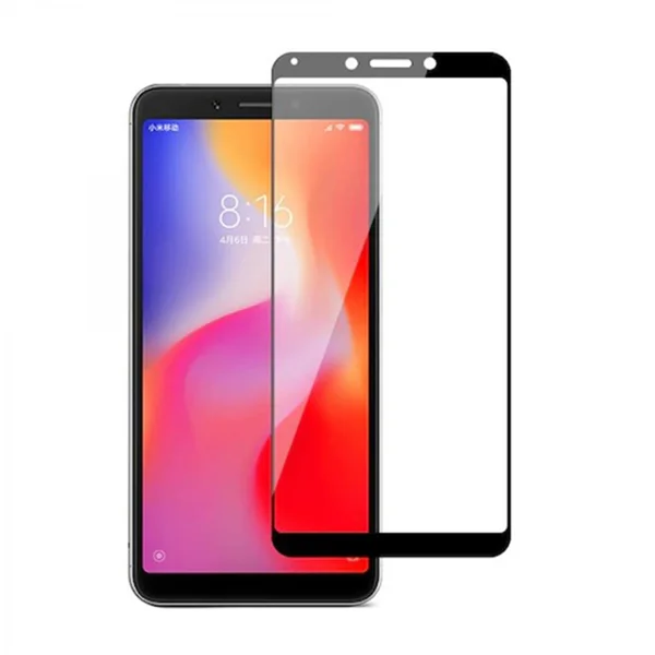 Nettech Xiaomi Redmi 6A Uyumlu 5D Glas Full Cam Koruyucu (Siyah) VR-14859 - 1