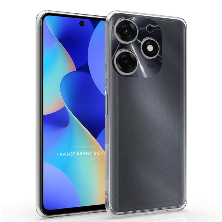 Nettech Tecno Spark 20 Uyumlu Lüx Seri Kamera Korumalı Arka Koruma Kılıf (Şeffaf) NT-110382