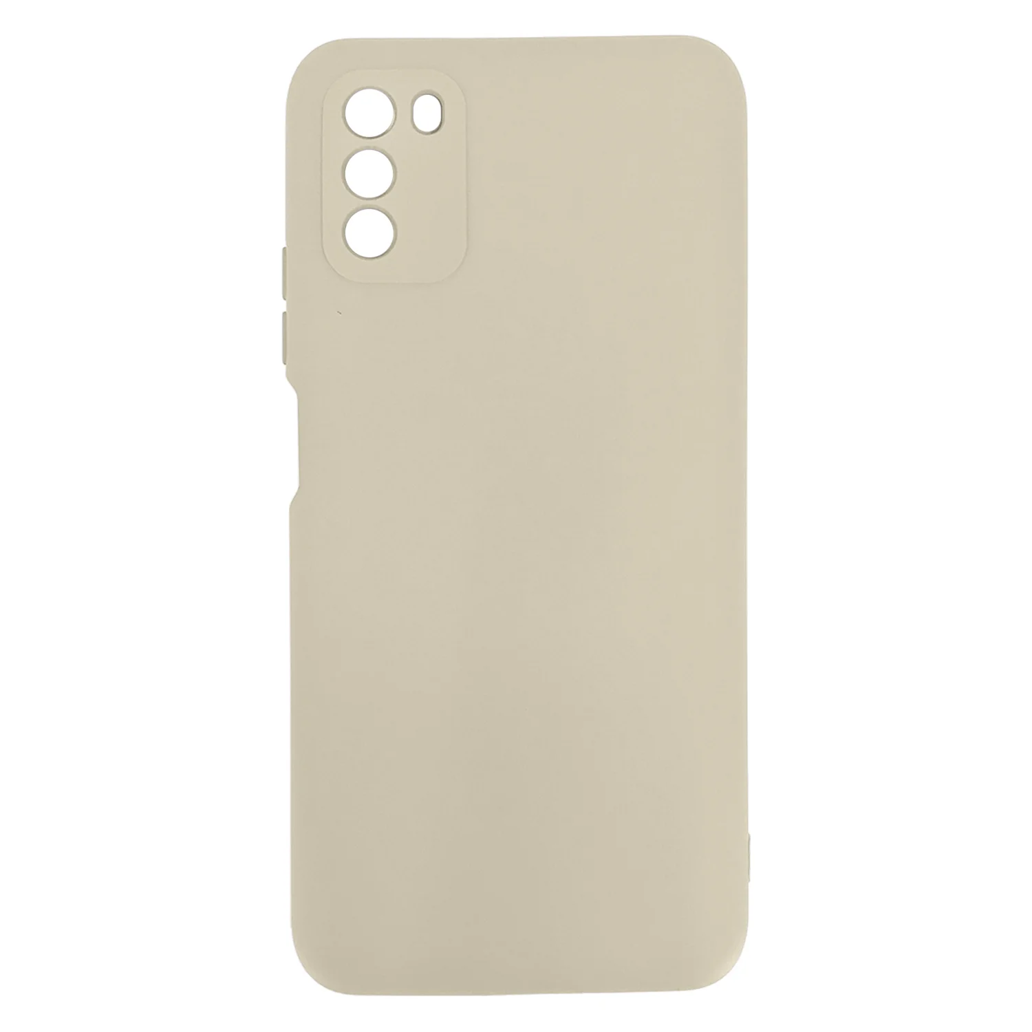 Nettech Xiaomi Poco M3 Uyumlu Kamera Lens Korumalı Arka Koruma Kılıf (Krem) NT-89606