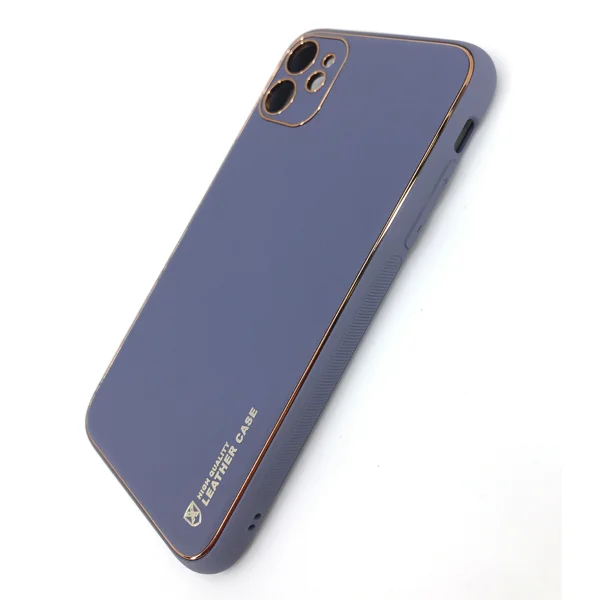 Nettech Apple iPhone 11 Uyumlu Coco Leather Seri Arka Koruma Kılıf (Gri) NT-84715 - 2