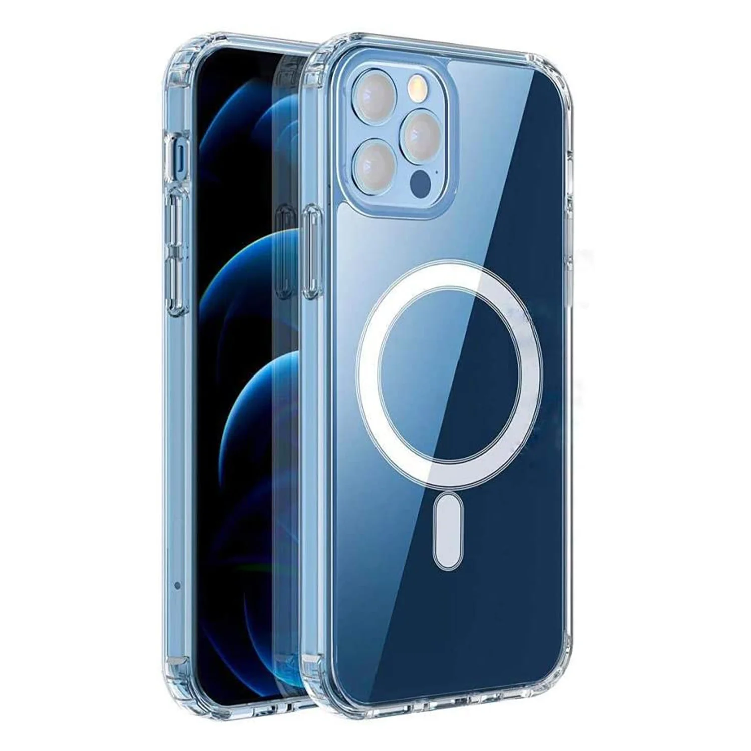 Nettech Apple iPhone 12 Pro Max Uyumlu MagSafe Kamera Korumalı Arka Koruma Kılıf (Şeffaf) NT-86892