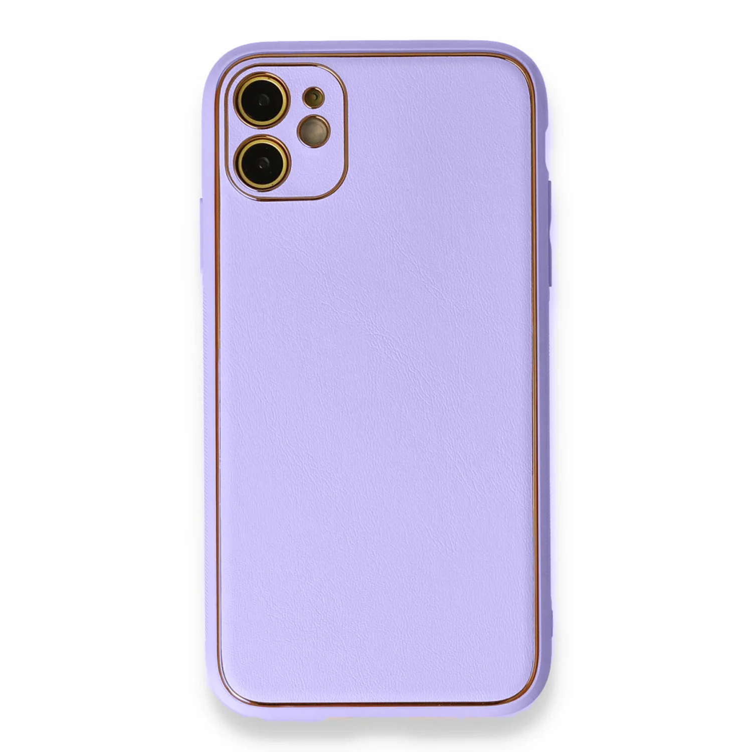 Nettech Apple iPhone 12 Uyumlu Coco Leather Seri Arka Koruma Kılıf (Lila) NT-87801