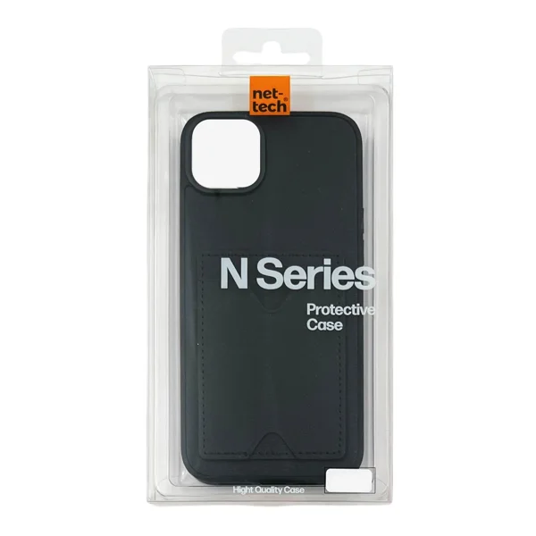 Nettech Apple iPhone 14 Pro Max Uyumlu NT-N028 Deri Kartlık Arka Koruma Kılıf (Siyah) NT-107130 - 3
