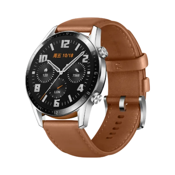 Huawei GT2 Classic - Paslanmaz Çelik - 46mm - GPS - Kahverengi - 1