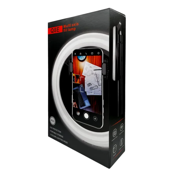 Nettech Q8E Telefon Rİng Light Selfie Çubuk (Siyah) NT-106766 - 2