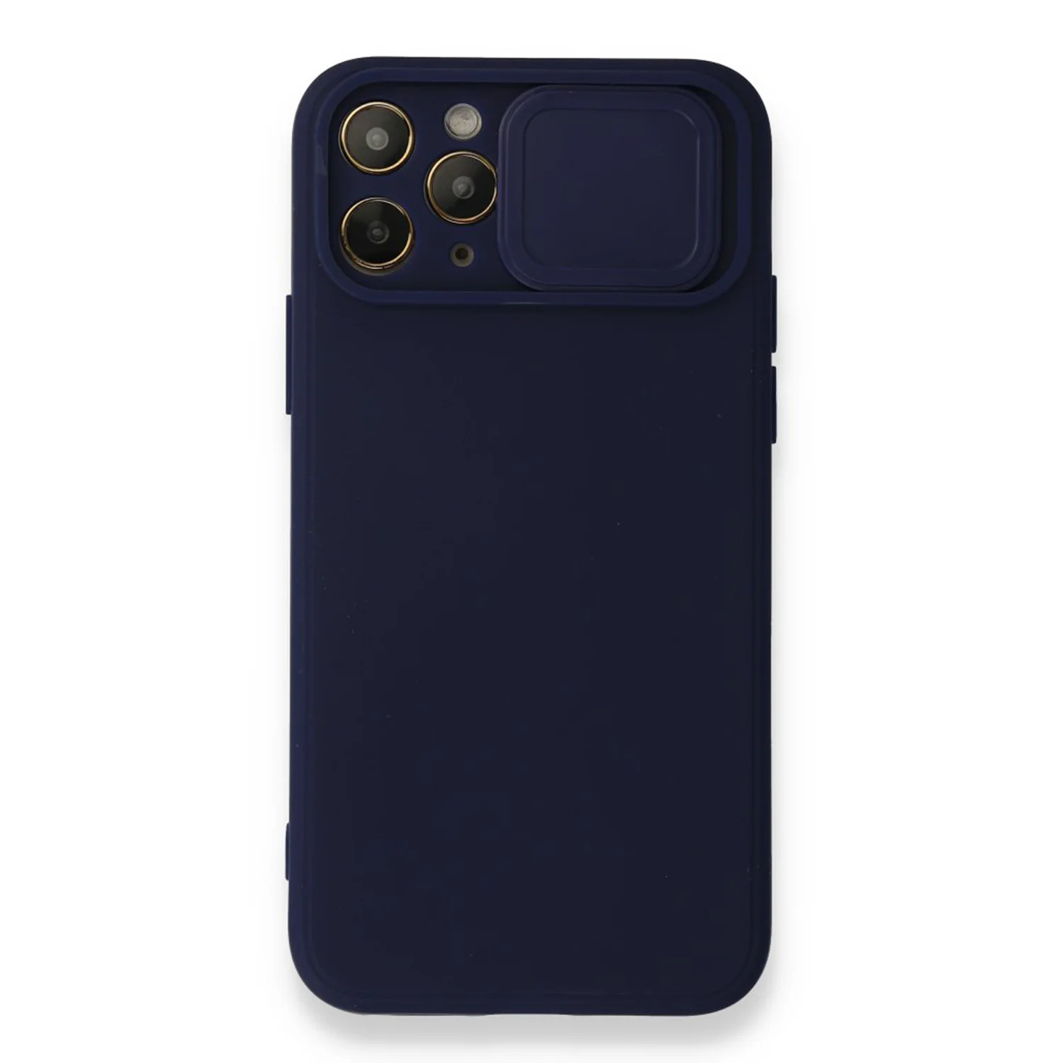 Nettech Apple iPhone 11 Pro Uyumlu Kızaklı Kamera Korumalı Arka Koruma Kılıf (Lacivert) NT-84545