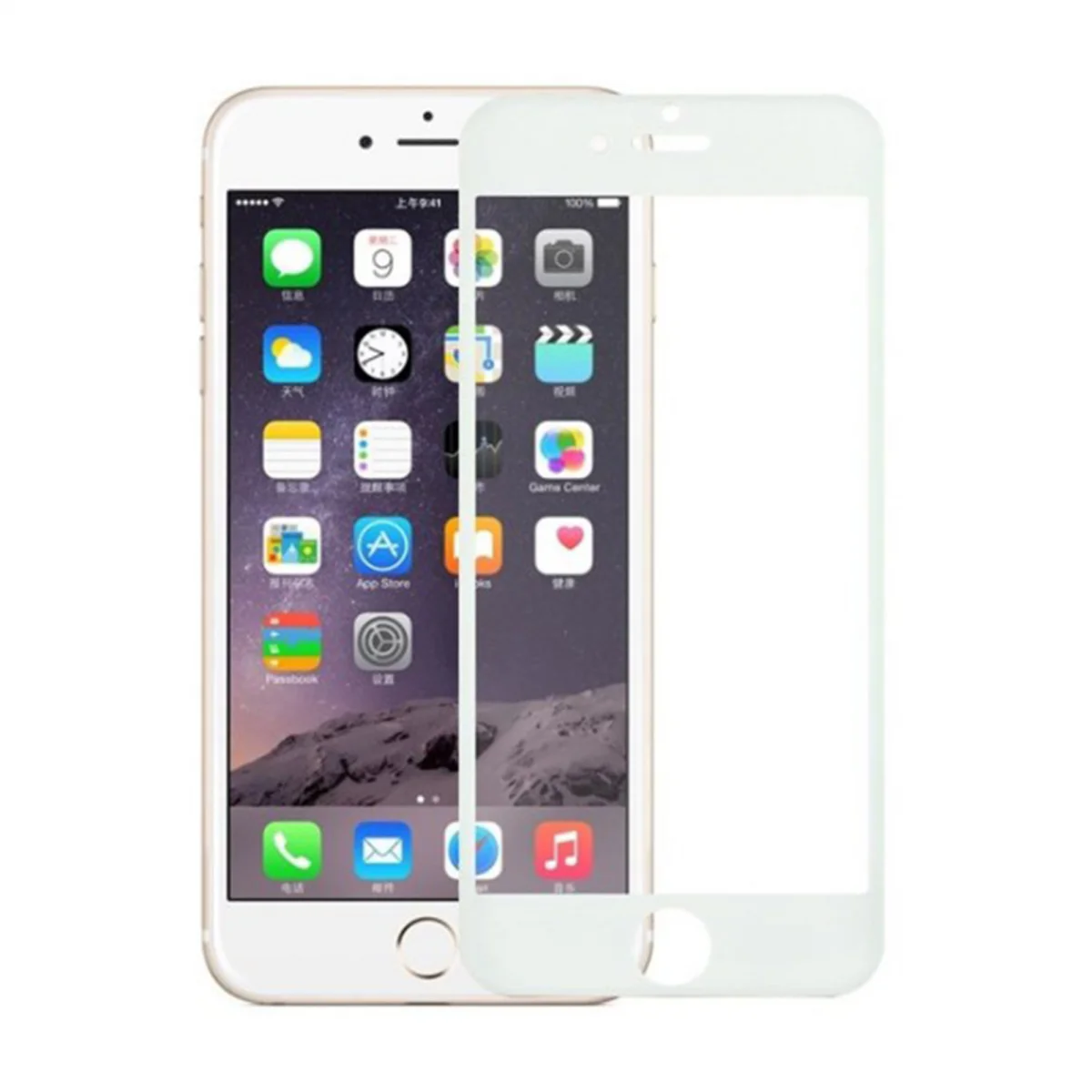 Nettech Apple iPhone 6S Plus Uyumlu 5D Glas Full Cam Koruyucu (Beyaz) VR-14833