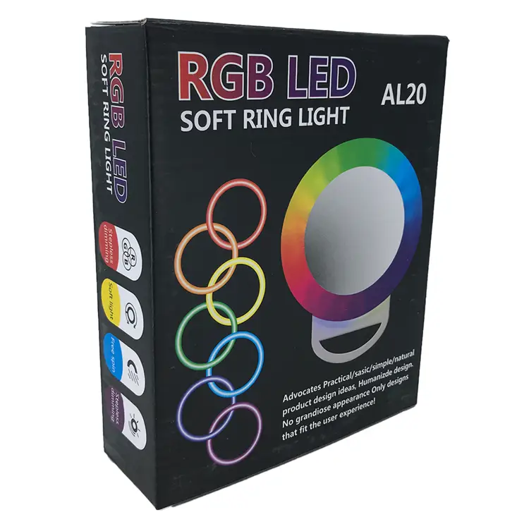 Rgb Led AL20 Led Mandallı Telefon Üstü Aydınlatma Lamba (Siyah) NT-83822