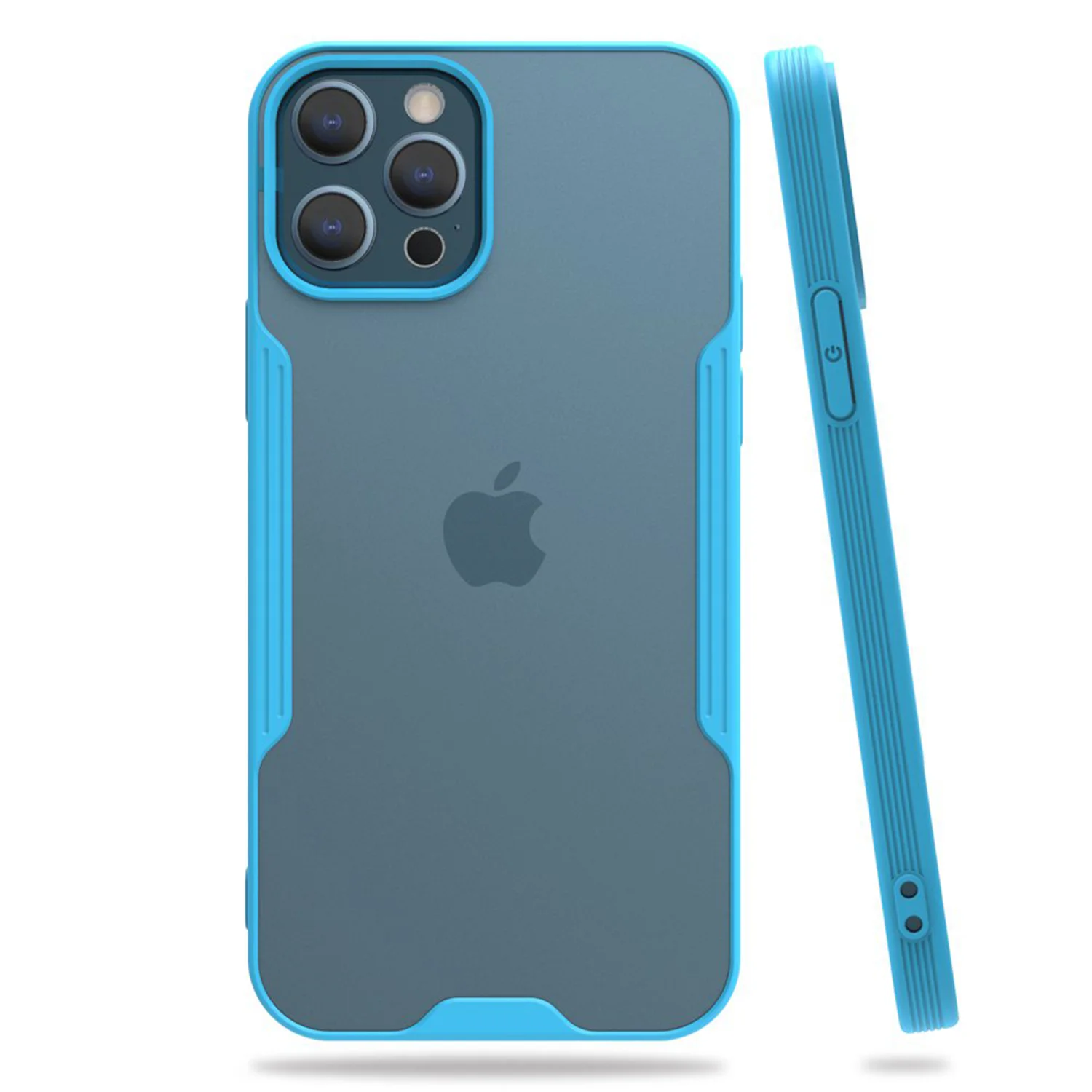 Nettech Apple iPhone 12 Pro Max Uyumlu Platin Seri Arka Koruma Kılıf (Mavi) NT-86305