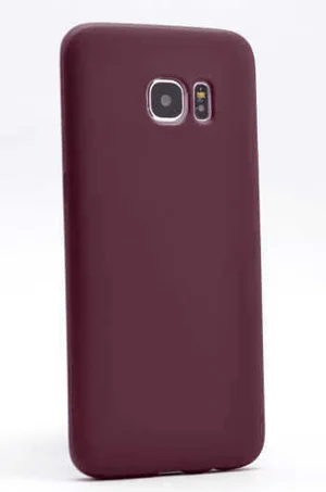 Galaxy S6 Kılıf Zore Premier Silikon Kapak - Mürdüm