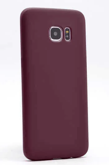 Galaxy S6 Kılıf Zore Premier Silikon Kapak - Mürdüm