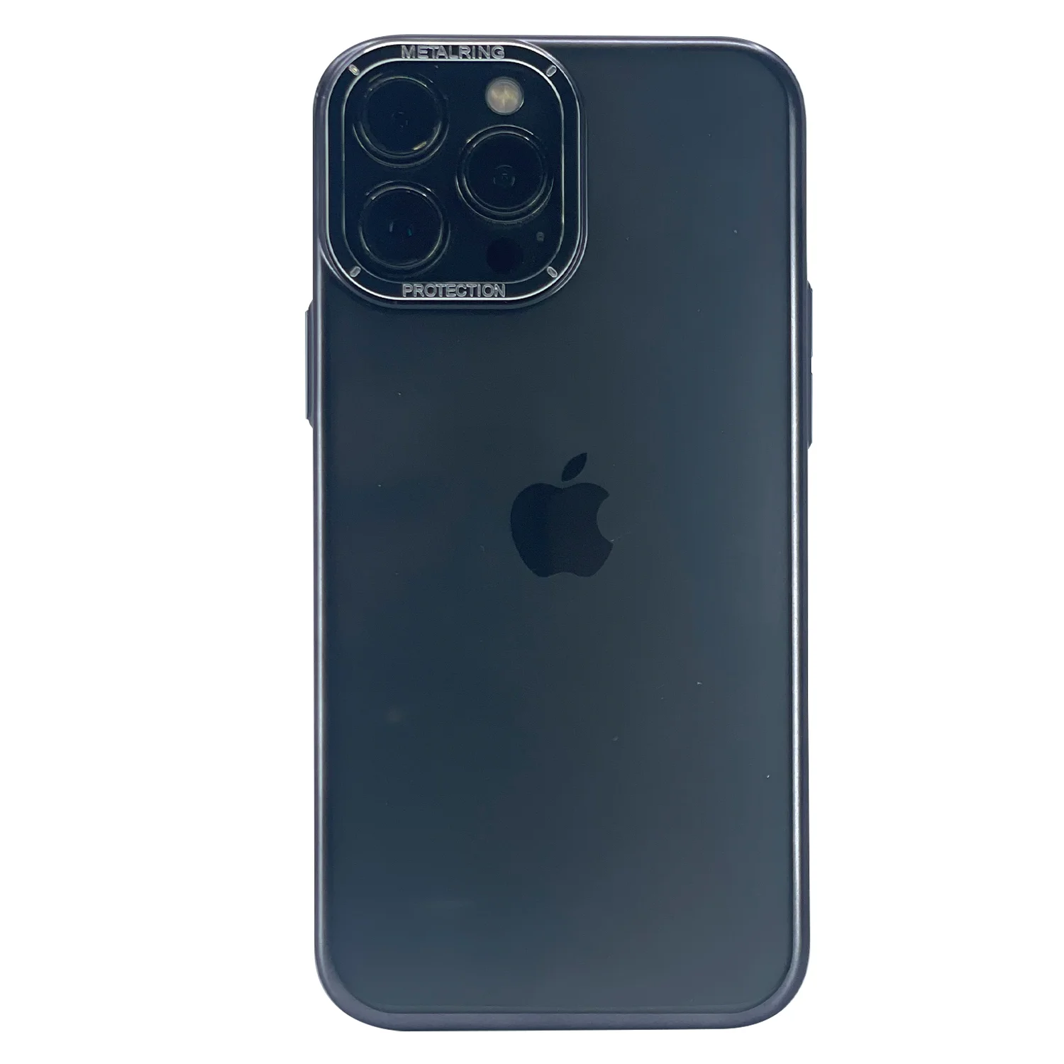 Nettech Apple iPhone 14 Pro Uyumlu Mika Renkli Metal Çerçeveli Seri Arka Koruma Kılıf (Siyah) NT-100987