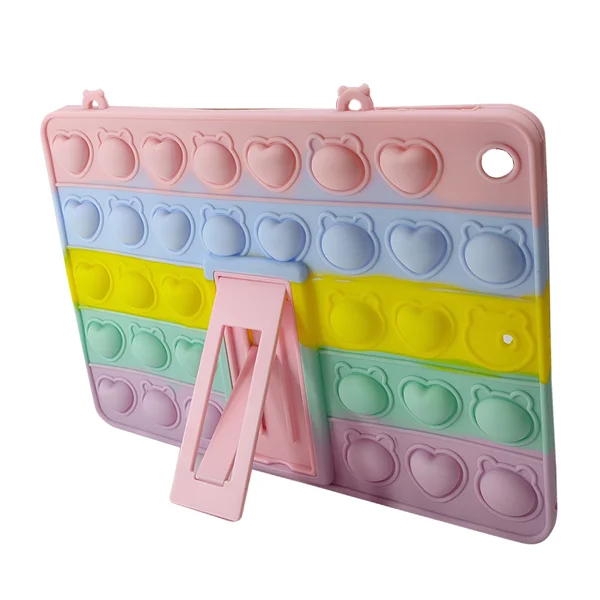 Nettech Apple iPad 9.7 inç 5.Nesil Uyumlu Standlı Pop It Arka Koruma (Karışık Renk) NT-96700 - 2