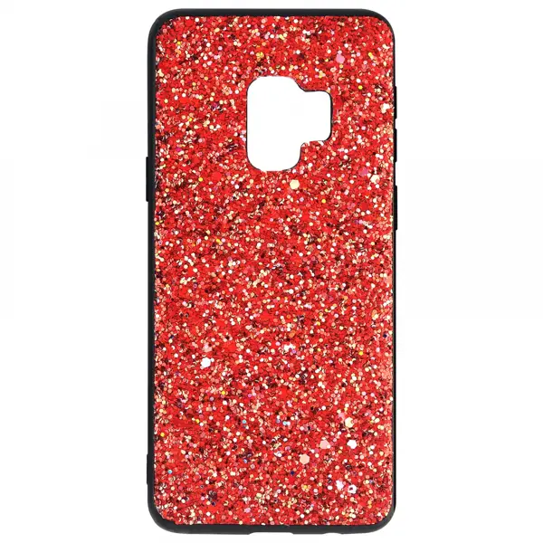 Nettech Samsung Galaxy G960 S9 Uyumlu Simli Arka Koruma Kılıf (Kırmızı) VR-7858